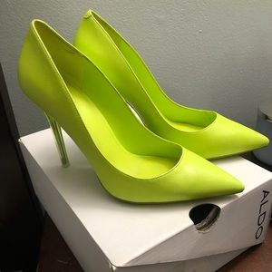Aldo Nika heel in a fun neon green.